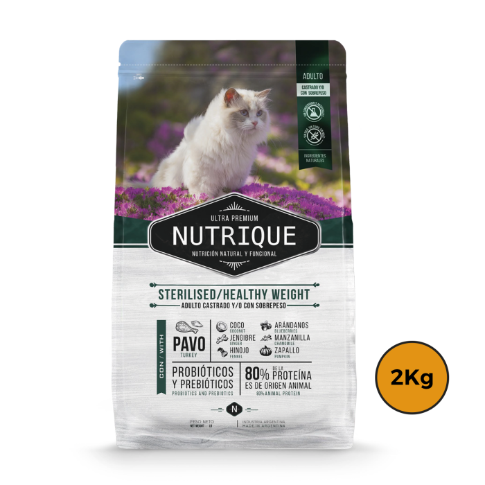 Nutrique Gato Castrado Esterilized 2 Kg + Regalo