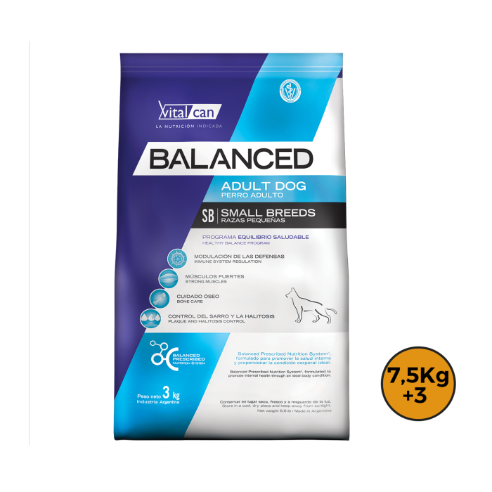 Balanced Adulto Razas Pequeñas 7,5 Kg + 3 Kg + Regalo