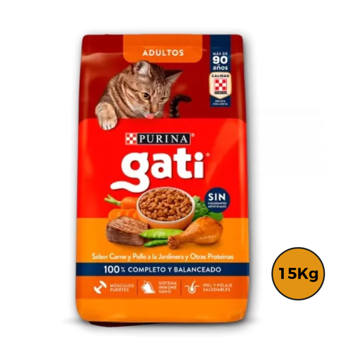 Gati Gato Carne y Pollo 15 Kg + Regalo