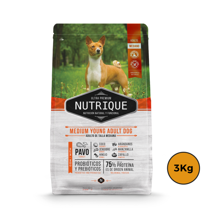 Nutrique Adulto Razas Medianas 3 Kg + Regalo