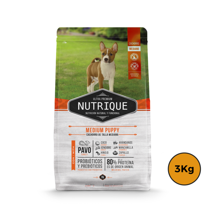 Nutrique Cachorro Razas Medianas 12Kg + 3 Kg + Regalo