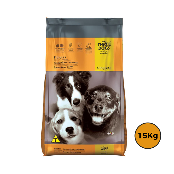 Three Dogs Original Cachorro 15 Kg + Regalo