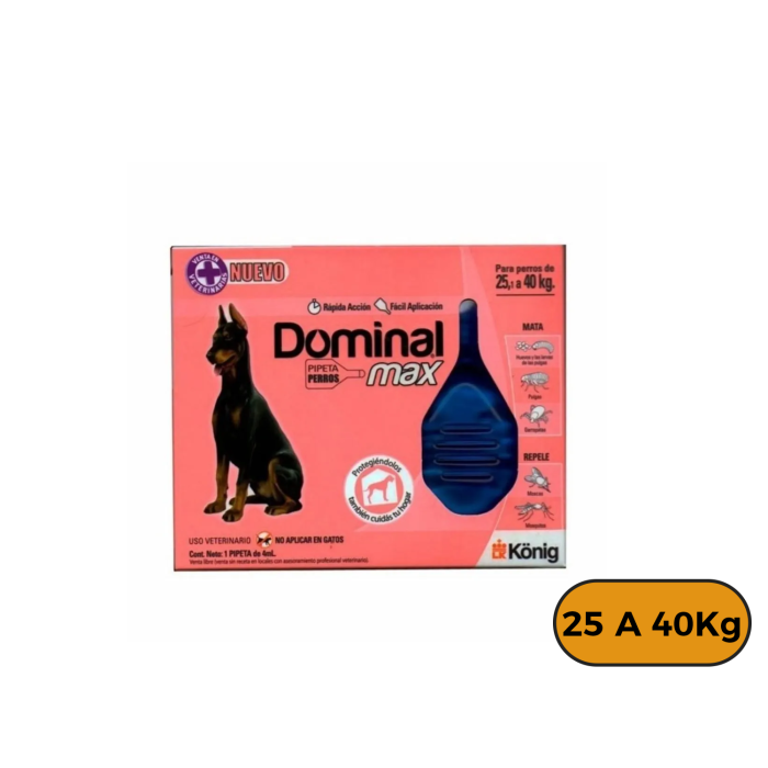 Pipetas Dominal Max Perro de 25 a 40 Kg