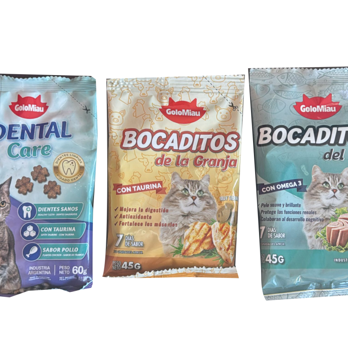 Snacks para gatos 60 gramos cada uno